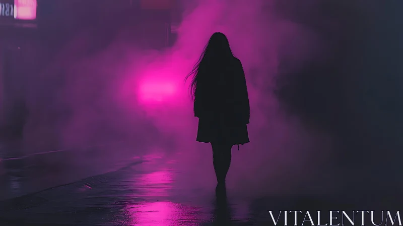 AI ART Woman in Purple Smoke