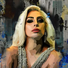 Lady Gaga Pop Art Portrait