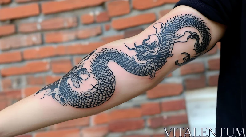 Intricate Dragon Tattoo Design AI Image