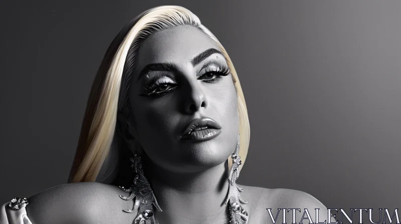 AI ART Lady Gaga in a Stunning Glamorous Portrait