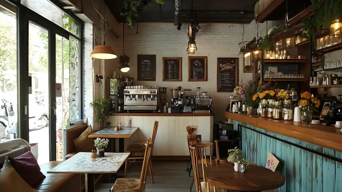 Inviting Coffee Shop Interior Scene