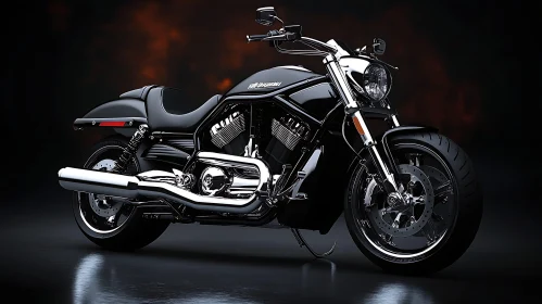 Sleek Black Motorcycle