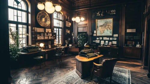 Antique Office Space with Classic Decor