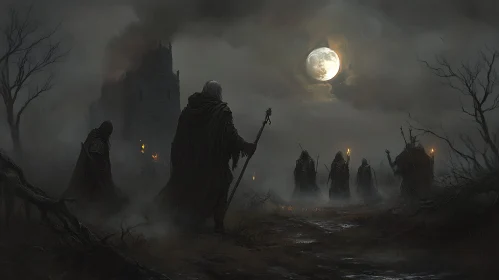 Mystic Monks Walking to the Dark Tower