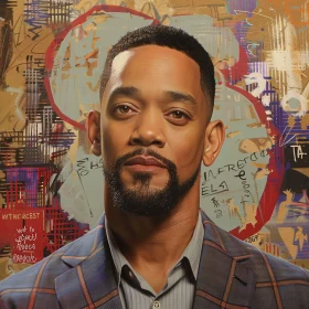 Will Smith Portrait with Street Art Elements