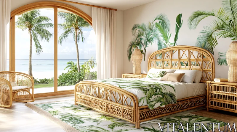 AI ART Coastal Bedroom Interior Design