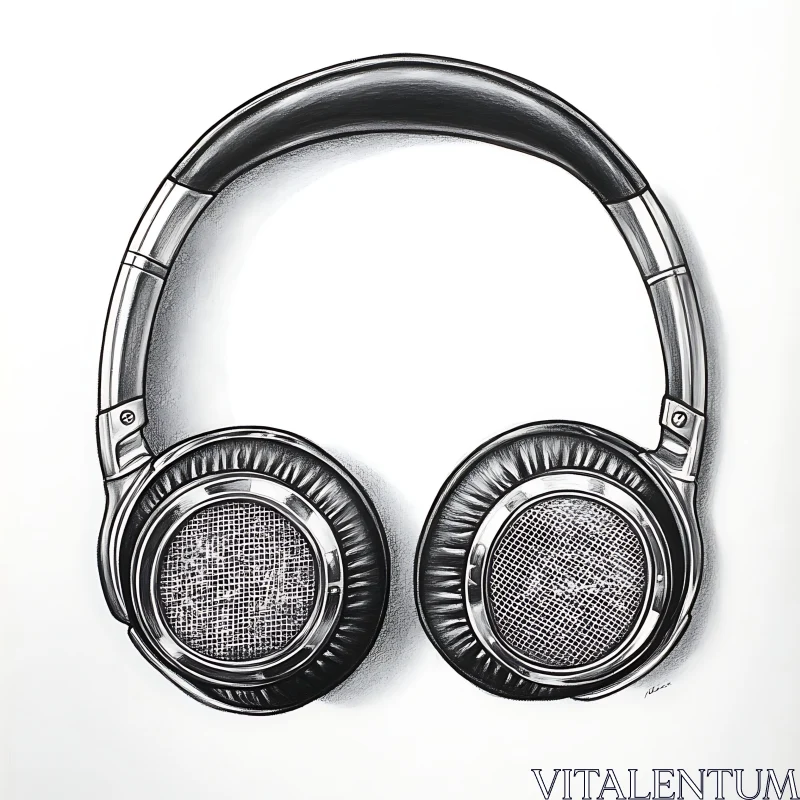 Detailed Headphones Art - Sound Equipment AI Image