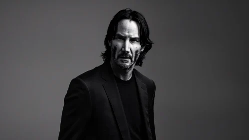 Dramatic Keanu Reeves Portrait Photograph