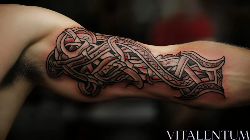 Intricate Arm Tattoo Design AI Image