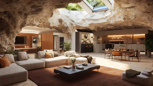 Underground Living Room Interior