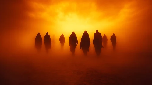 Cloaked Figures in Ominous Light