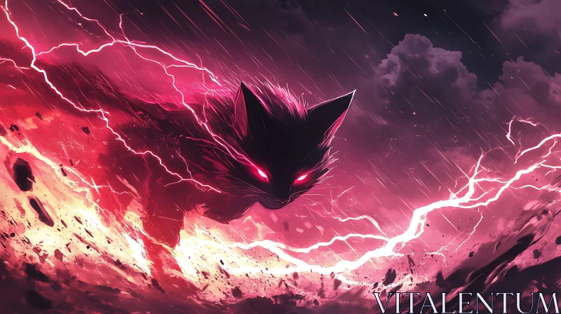 AI ART Storm Cat: A Feline of Lightning