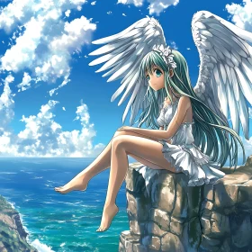 Anime Angel on Cliff Edge