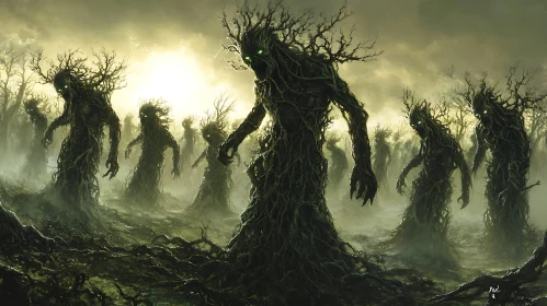 Mystic Tree Monsters in Gloomy Woods