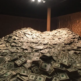 Pile of Cash: An Overflowing Fortune