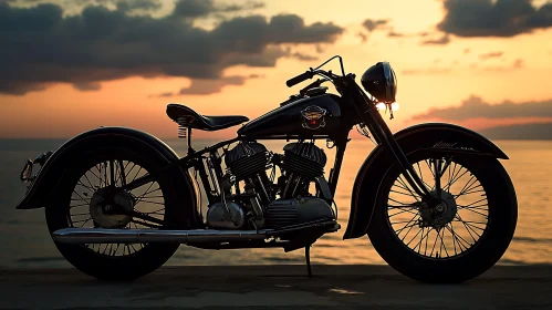 Classic Bike Silhouette at Dusk