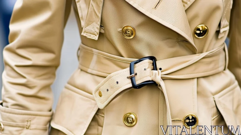 Beige Trench Coat - Stylish and Practical Outerwear for Spring and Fall AI Image