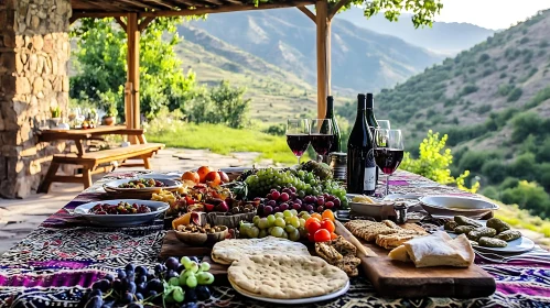 Outdoor Dining with Mountain View