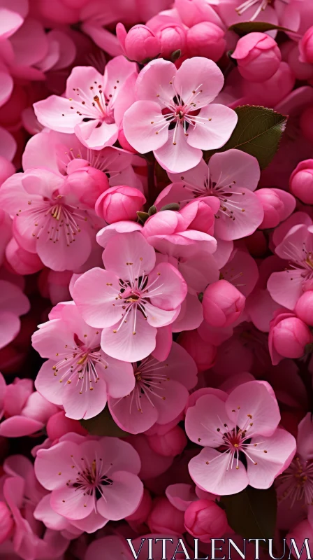 Elegant Pink Cherry Blossoms Image AI Image