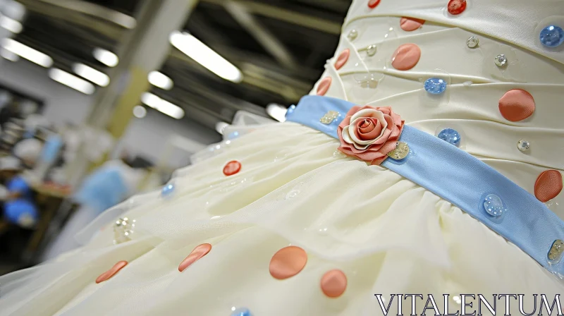Elegant White Silk Wedding Dress with Sweetheart Neckline AI Image