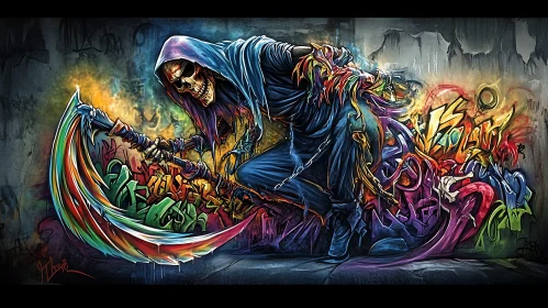 Colorful Death Graffiti