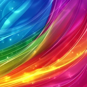 Colorful Abstract Flowing Lines Art
