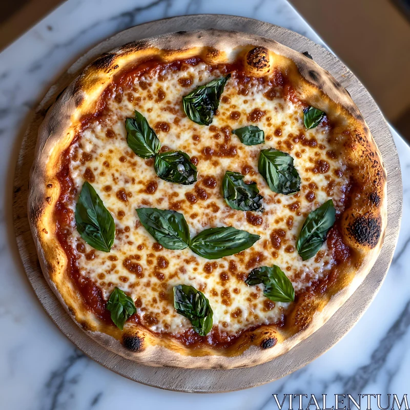 Classic Italian Margherita Pizza AI Image