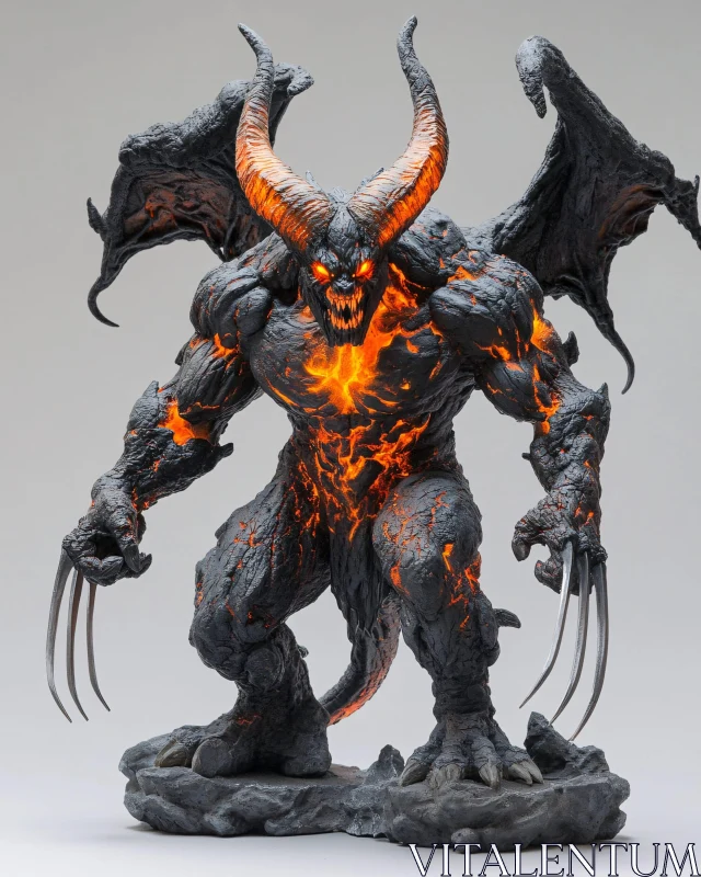 AI ART Infernal Creature Display Figure