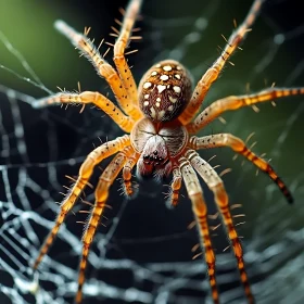 Detailed Macro Photography of a Spider