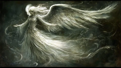 Angel with White Wings Art