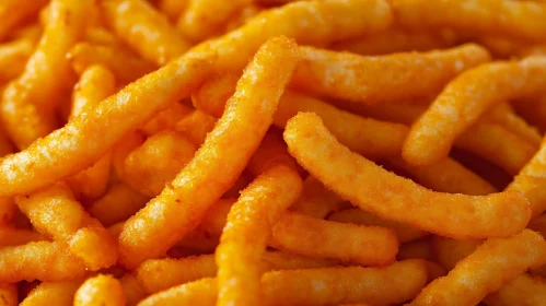 Detailed View of Crunchy Cheese Snacks