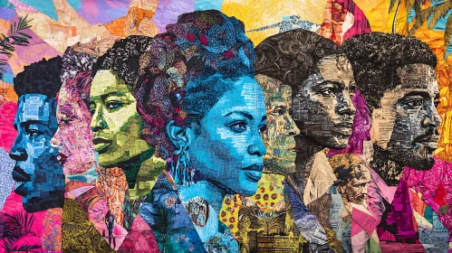 Mosaic Faces: A Celebration of Diversity