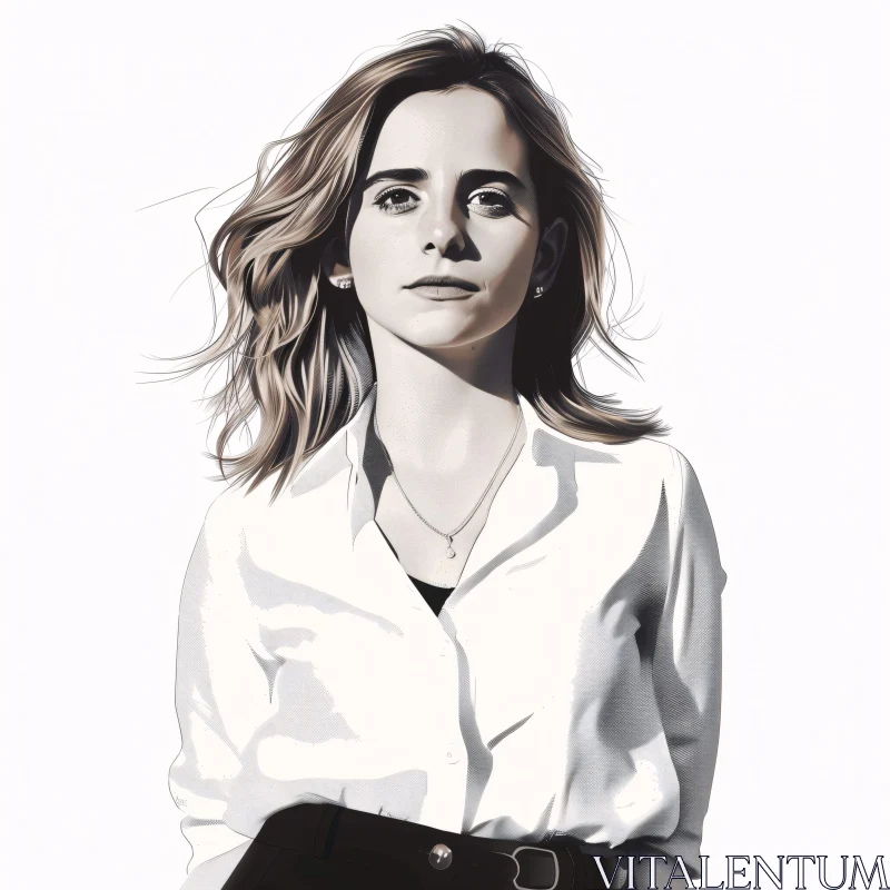 Emma Watson Digital Art AI Image