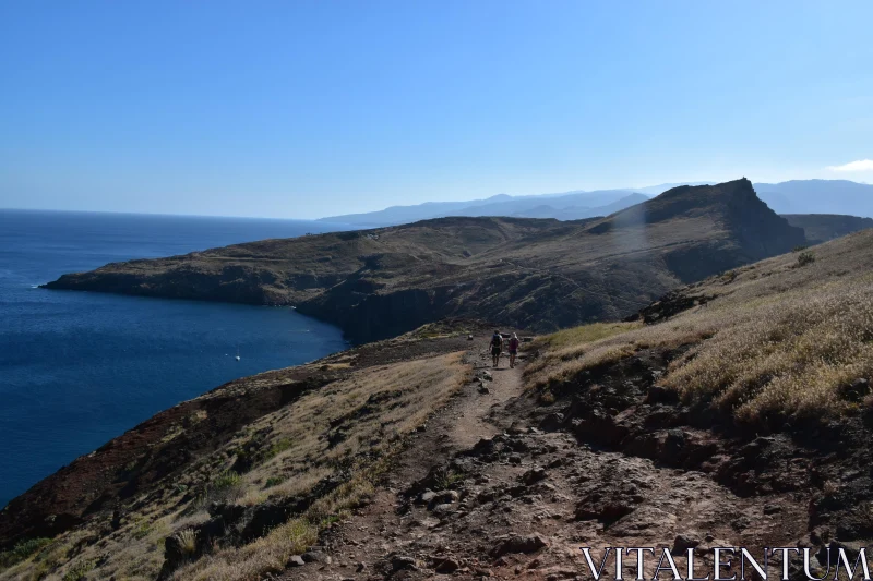 Coastal Hiking in Madeira with Scenic Views Free Stock Photo