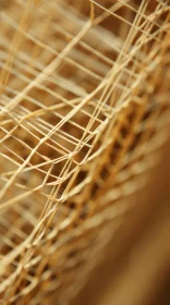 Abstract Beauty of a Woven Basket - Geometric Abstraction in Light Gold