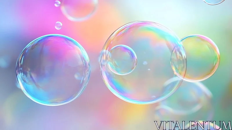 Colorful Abstract Bubbles AI Image