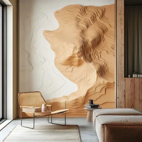 Modern Interior Design with Earthy Wall Decor