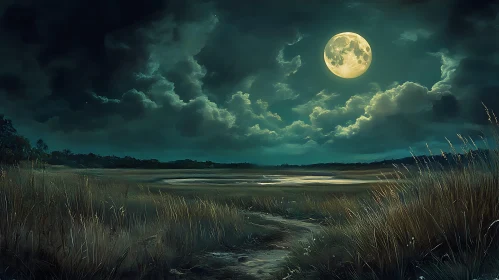 Full Moon Serenity Landscape