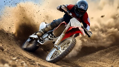 Dirt Bike Action Shot