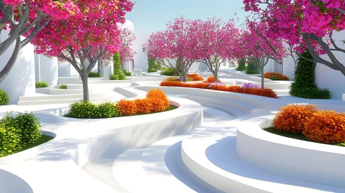 Blossoming Garden Landscape