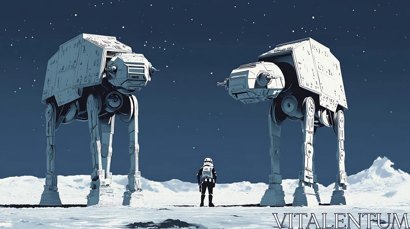 Imperial Walkers on Hoth AI Image