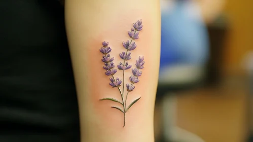 Lavender Flower Tattoo Design