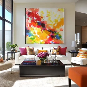 Contemporary Decor with Vibrant Wall Art