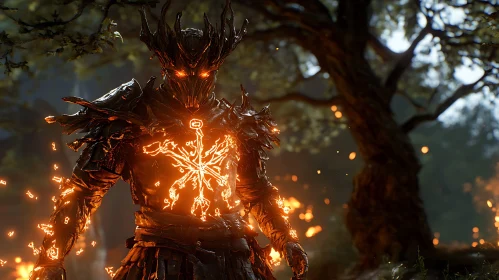Mystical Knight in the Woods