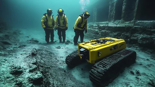 Oceanic Research with Divers and Robot