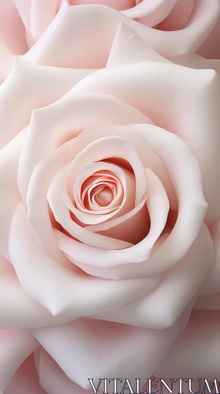 Graceful Close-Up of Pink Roses: Soft Colors and Timeless Symmetry AI Image