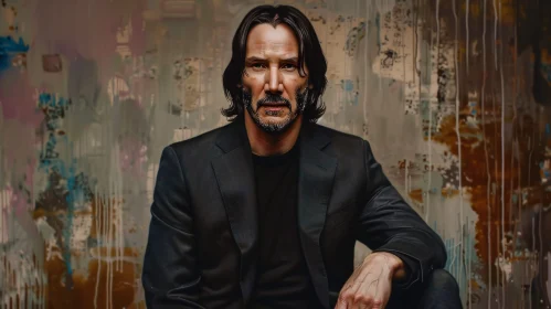 Intriguing Keanu Reeves Art Portrait