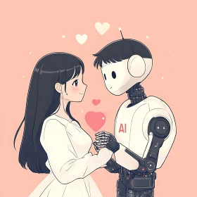 AI Romance: A Cartoon Love Story