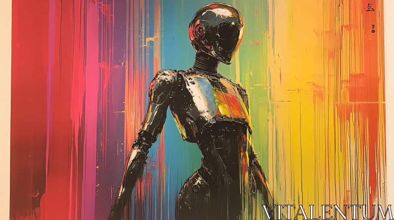 Colorful Robotic Art AI Image