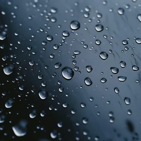 Nature's Touch: Raindrops on Glass